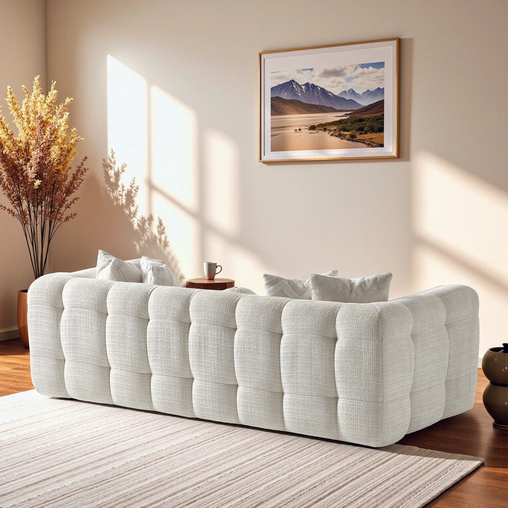 Arhaus Ivory Chenille Sofa