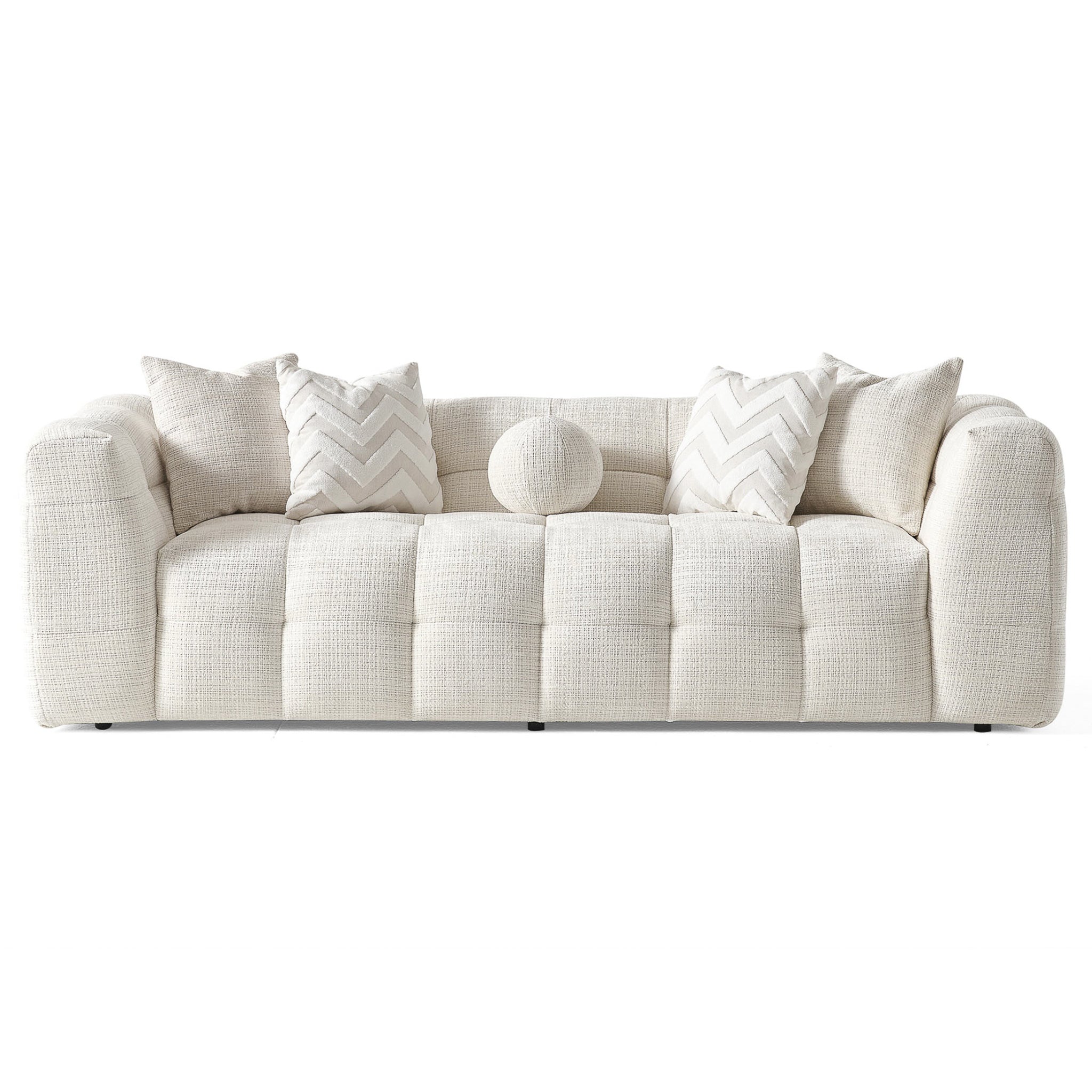 Arhaus Ivory Chenille Sofa