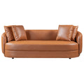 Polun Leather Sofa - Cognac