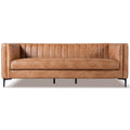 Marconi Cognac Vegan Leather Sofa